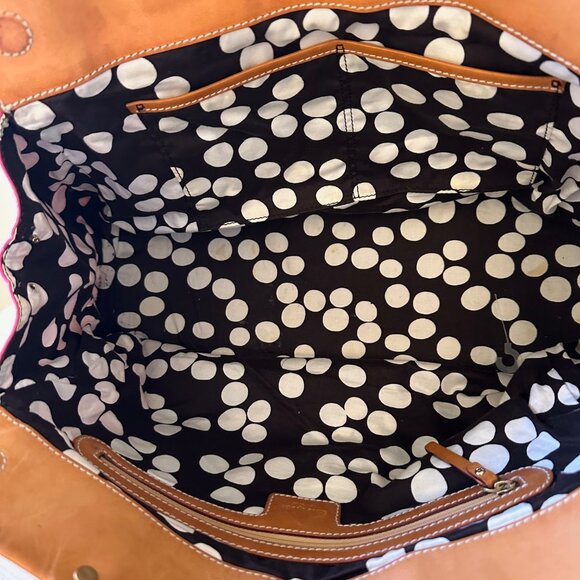 kate spade pink canvas and leather tote bag-VGVC - Picture 7 of 10